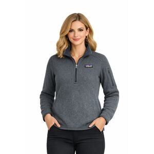 Patagonia Women S Better Sweater 1/4 Zip Pullover Deep Blue Gorpcore Outdoor EUC